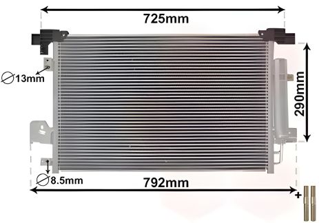 Радиатор-конденсор кондиционера для MITSUBISHI ASX, PEUGEOT 4008, Van Wezel (32005210) Радиатор-конденсор кондиционера для MITSUBISHI ASX, PEUGEOT 4008, Van Wezel (32005210)