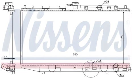 Двигатель охлаждения радиатор HONDA CIVIC, NISSENS (62276) Двигатель охлаждения радиатор HONDA CIVIC, NISSENS (62276)