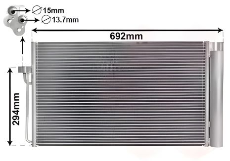 Конденсор кондиціонера, радіатор BMW 5, Van Wezel (06005273) Конденсор кондиціонера, радіатор BMW 5, Van Wezel (06005273)