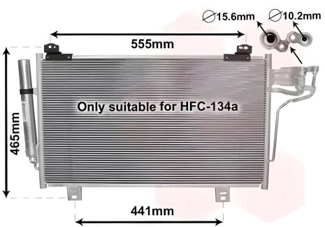 Конденсор кондиціонера радіатор MAZDA 3, Van Wezel (27005261)