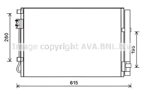 Радіатор та конденсор кондиціонера KIA RIO, HYUNDAI ACCENT, AVA COOLING (HY5269D)