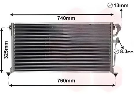 Радиатор кондиционера MITSUBISHI LANCER Van Wezel (32005220)