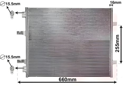 Конденсор кондиционера для радиатора NISSAN PRIMASTAR, OPEL VIVARO, Van Wezel (37005480)