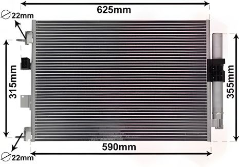 Конденсор радіатор кондиціонера FORD FOCUS, Van Wezel (18015709)