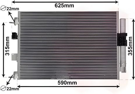 Конденсор радіатор кондиціонера FORD FOCUS, Van Wezel (18015709)