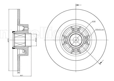 Тормозной диск RENAULT MEGANE, CIFAM (800804)