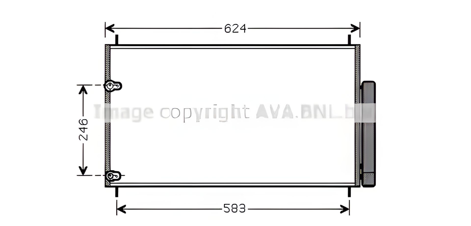 Радіатор кондиціонера, конденсор TOYOTA COROLLA, AVA COOLING (TOA5405D) Радіатор кондиціонера, конденсор TOYOTA COROLLA, AVA COOLING (TOA5405D)