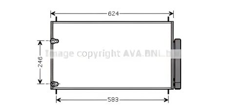 Радіатор кондиціонера, конденсор TOYOTA COROLLA, AVA COOLING (TOA5405D)