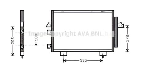 Конденсорний радіатор кондиціонера для TOYOTA RAV4, від AVA COOLING (TO5281D)