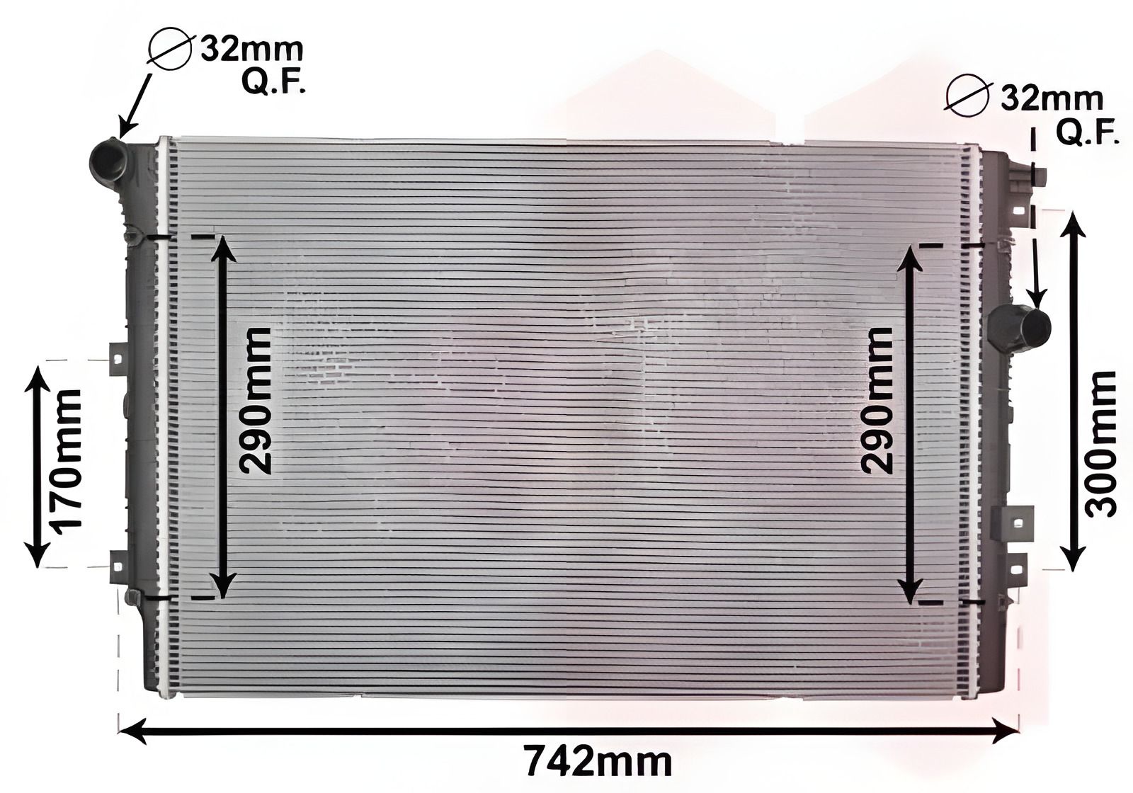 Радіатор охолодження двигуна для SEAT ALHAMBRA, VW SHARAN, Van Wezel (58002324) Радіатор охолодження двигуна для SEAT ALHAMBRA, VW SHARAN, Van Wezel (58002324)
