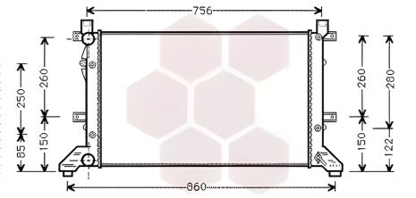 Радіатор двигуна VW LT, Van Wezel (58002155)
