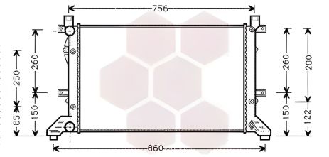 Радіатор двигуна VW LT, Van Wezel (58002155)