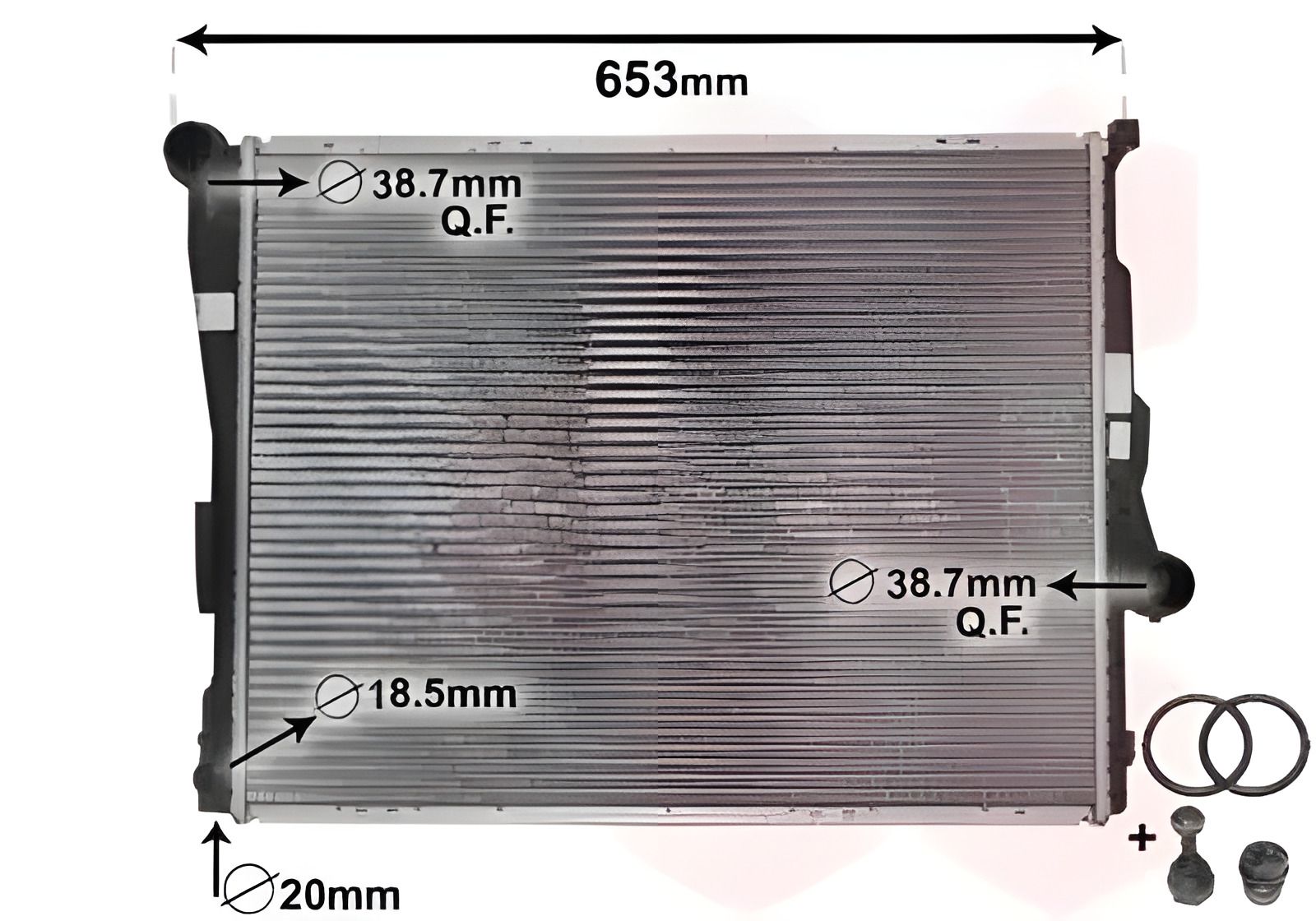 Радиатор двигателя охлаждения BMW Z4, Van Wezel 06002278 Радиатор двигателя охлаждения BMW Z4, Van Wezel 06002278