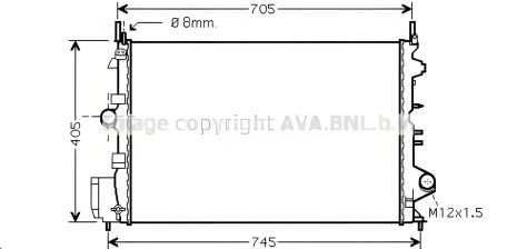 Радіатор охолодження FIAT CROMA, OPEL VECTRA, AVA COOLING (OLA2462) Радіатор охолодження FIAT CROMA, OPEL VECTRA, AVA COOLING (OLA2462)