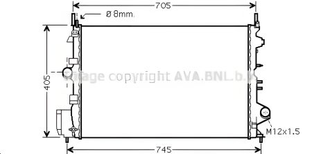 Радіатор охолодження FIAT CROMA, OPEL VECTRA, AVA COOLING (OLA2462) Радіатор охолодження FIAT CROMA, OPEL VECTRA, AVA COOLING (OLA2462)