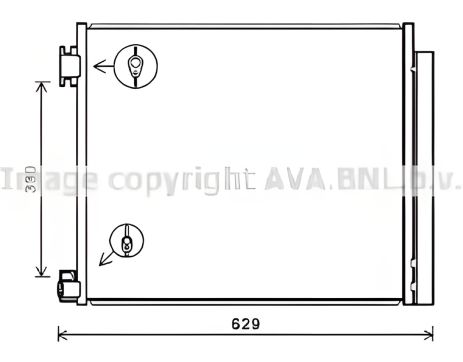 Конденсор кондиционера RENAULT ESPACE, NISSAN X-TRAIL, AVA COOLING (DN5422D)