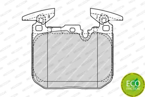 Набір гальмівних майданчиків, дисковий гальмо BMW I8, Ferodo (FDB4611)
