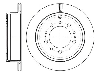 Диск гальмівний LEXUS LX, TOYOTA LAND CRUISER, REMSA (6125710) Диск гальмівний LEXUS LX, TOYOTA LAND CRUISER, REMSA (6125710)