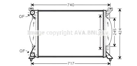 Радіатор охолодження двигуна SEAT EXEO, AUDI A4, AVA COOLING (AI2201) Радіатор охолодження двигуна SEAT EXEO, AUDI A4, AVA COOLING (AI2201)