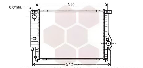 Двигуна радіатор охолодження BMW 7, Van Wezel (06002096)