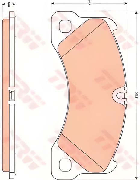 Тормозные колодки для дисков VW TOUAREG, PORSCHE CAYENNE, TRW (GDB1774) Тормозные колодки для дисков VW TOUAREG, PORSCHE CAYENNE, TRW (GDB1774)