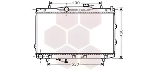 Радіатор охолодження двигуна для KIA CERATO, Van Wezel 83002074