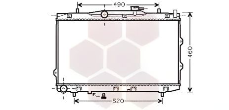 Радиатор охлаждения двигателя для KIA CERATO, Van Wezel (83002074) Радиатор охлаждения двигателя для KIA CERATO, Van Wezel (83002074)