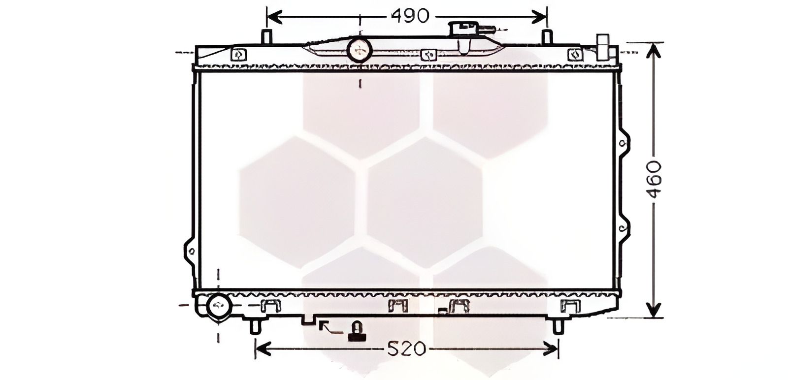 Радіатор охолодження двигуна для KIA CERATO, Van Wezel 83002074 Радіатор охолодження двигуна для KIA CERATO, Van Wezel 83002074