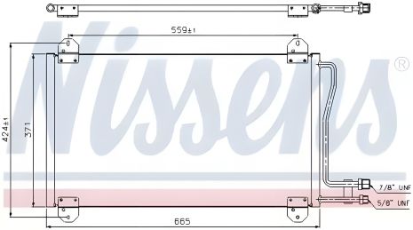 Радиатор, конденсор кондиционера MERCEDES-BENZ SPRINTER, NISSENS (94225)