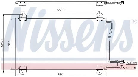 Конденсор радіатор кондиціонера MERCEDES-BENZ SPRINTER, NISSENS (94225)