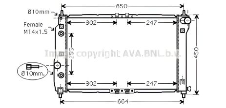 Радіатор двигуна охолодження AVEO CHEVROLET, DAEWOO KALOS, AVA COOLING (DWA2068) Радіатор двигуна охолодження AVEO CHEVROLET, DAEWOO KALOS, AVA COOLING (DWA2068)