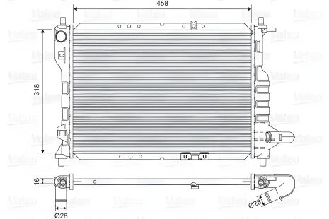 Охолодження двигуна радіатор CHEVROLET SPARK, VALEO (701598) Охолодження двигуна радіатор CHEVROLET SPARK, VALEO (701598)