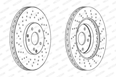 Диск гальмівний MERCEDES-BENZ SLK, FERODO (DDF1582C1)