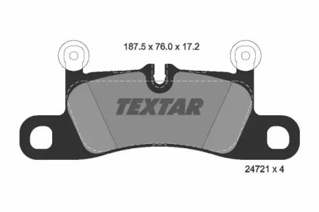 Комплект гальмівних колодок, дискове гальмо PORSCHE CAYENNE, VW TOUAREG, Textar (2472101)