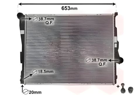 Радіатор двигуна охолодження BMW Z4, Van Wezel (06002205)