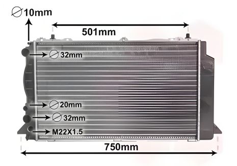 Двигательный радиатор охлаждения AUDI CABRIOLET, Van Wezel (03002089)