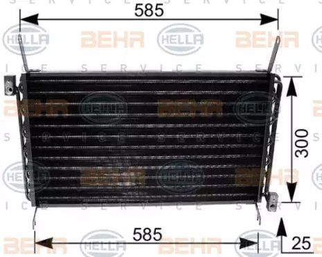 Радиатор, конденсор кондиционера FIAT MAREA, HELLA (8FC351035671)