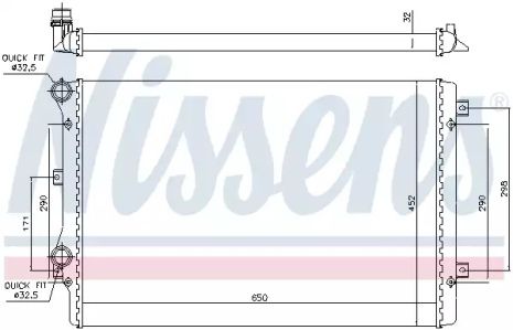 Радиатор охлаждения двигателя SKODA YETI, SEAT ALTEA, NISSENS (65279A)