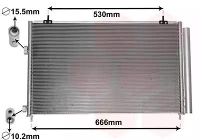 Радіатор, конденсор кондиціонера TOYOTA RAV4, Van Wezel (53005679)