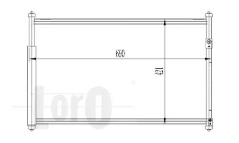 Радіатор, конденсор кондиціонера Suzuki GRAND VITARA, LORO (0500160003)