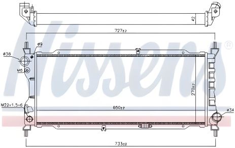 Радиатор охлаждения двигателя OPEL CORSAVAN, OPEL CORSA, NISSENS (63286A) Радиатор охлаждения двигателя OPEL CORSAVAN, OPEL CORSA, NISSENS (63286A)