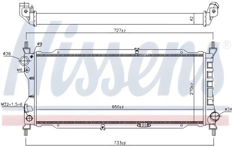 Радіатор охолодження двигуна OPEL CORSAVAN, OPEL CORSA, NISSENS (63286A)