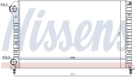 Охолодження двигуна радіатор FIAT DOBLO, NISSENS (61766)