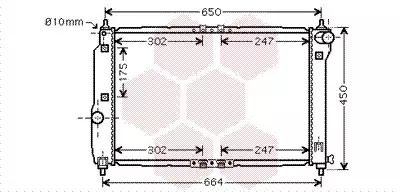 Радиатор охлаждения двигателя CHEVROLET AVEO, DAEWOO KALOS, Van Wezel (81002067)