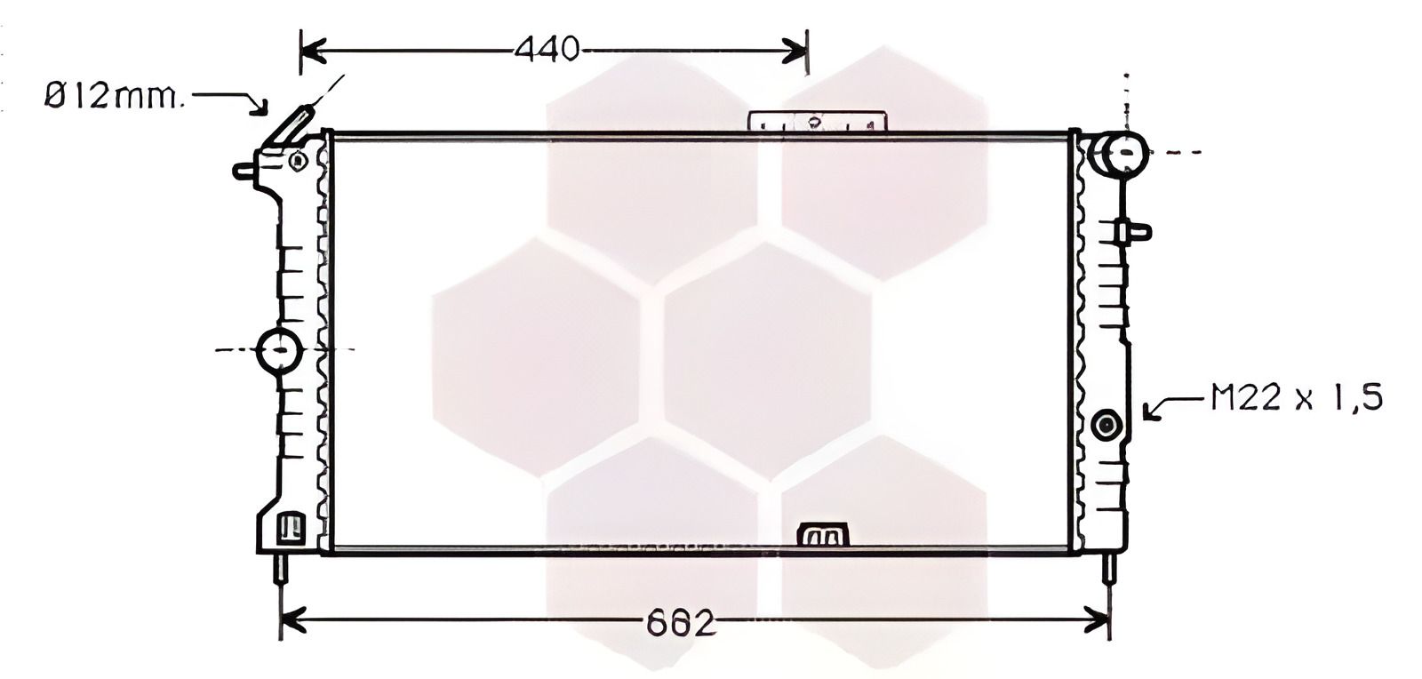 Радіатор охолодження двигуна для OPEL VECTRA, від Van Wezel (37002190) Радіатор охолодження двигуна для OPEL VECTRA, від Van Wezel (37002190)