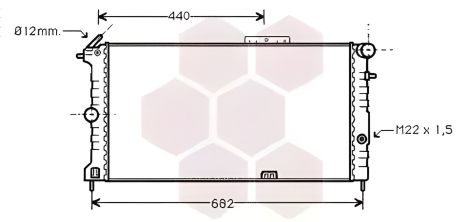 Радіатор охолодження двигуна для OPEL VECTRA, від Van Wezel (37002190)