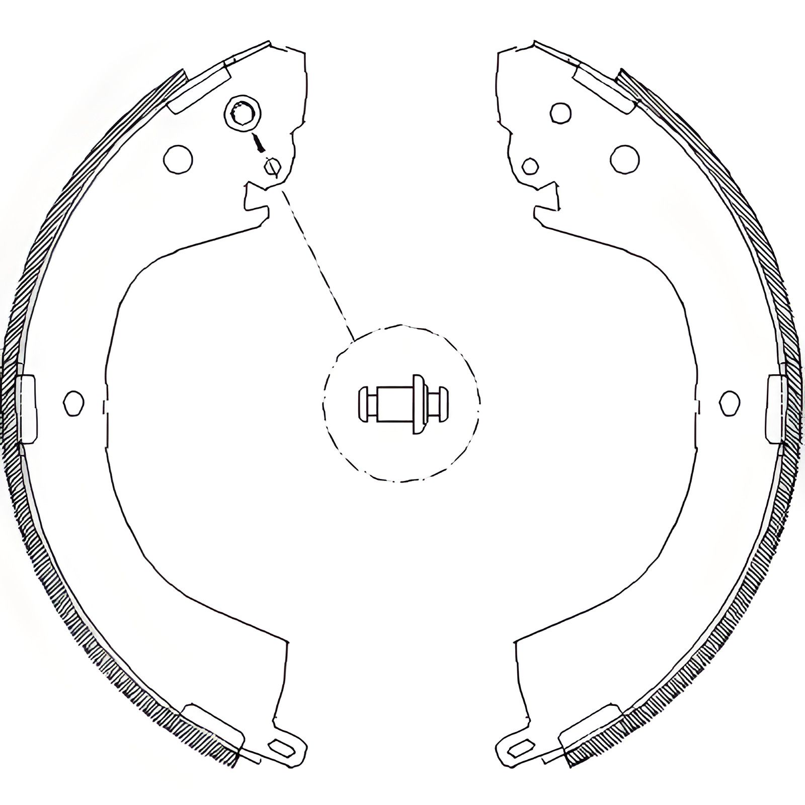 Комплект гальмівних колодок для MITSUBISHI L 200, від REMSA (411900) Комплект гальмівних колодок для MITSUBISHI L 200, від REMSA (411900)