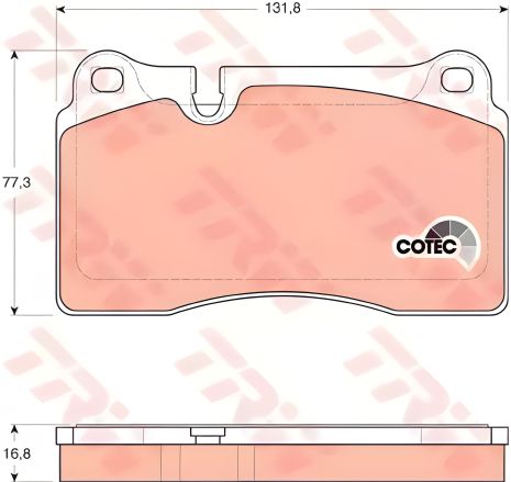 Гальмівних колодок комплект, дискове гальмо VW TOUAREG, TRW (GDB1670) Гальмівних колодок комплект, дискове гальмо VW TOUAREG, TRW (GDB1670)