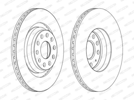 Диск гальмівний SEAT LEON, SKODA KODIAQ, FERODO (DDF1503C)