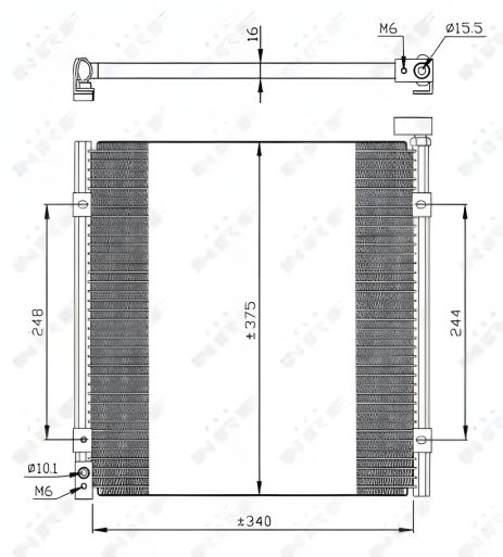Конденсор кондиционера HONDA CIVIC, NRF артикул 35264 Конденсор кондиционера HONDA CIVIC, NRF артикул 35264